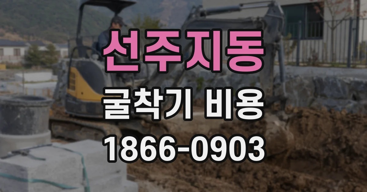 선주지동 굴착기 비용