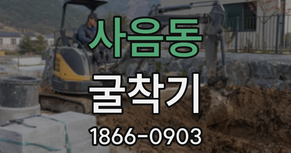 사음동 굴착기