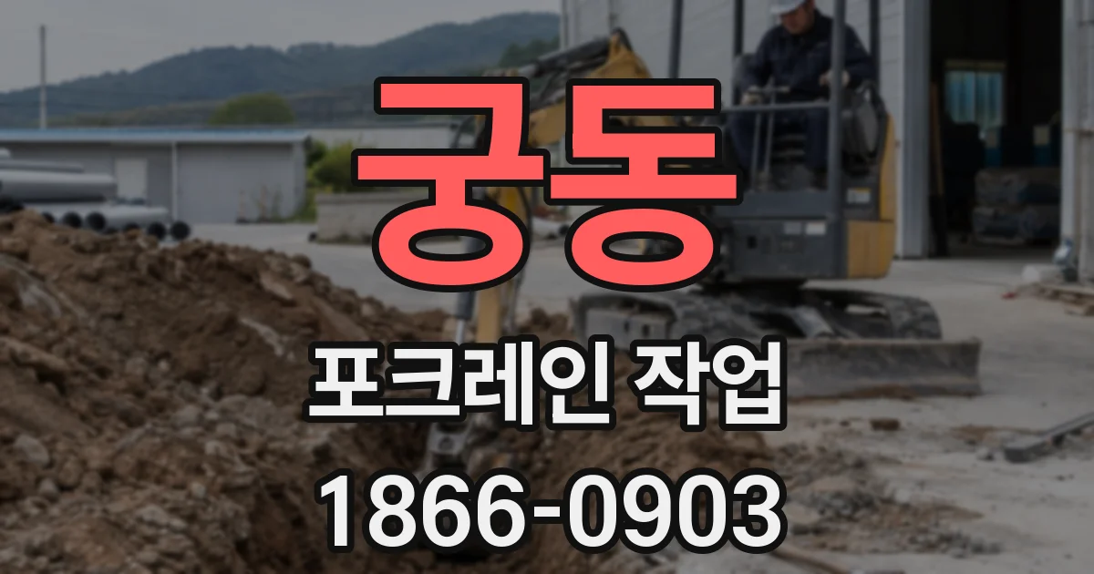 궁동 포크레인 작업