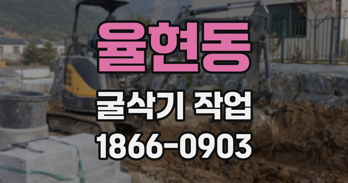 율현동 굴삭기 작업