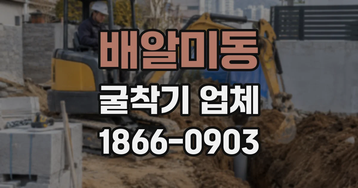배알미동 굴착기 업체