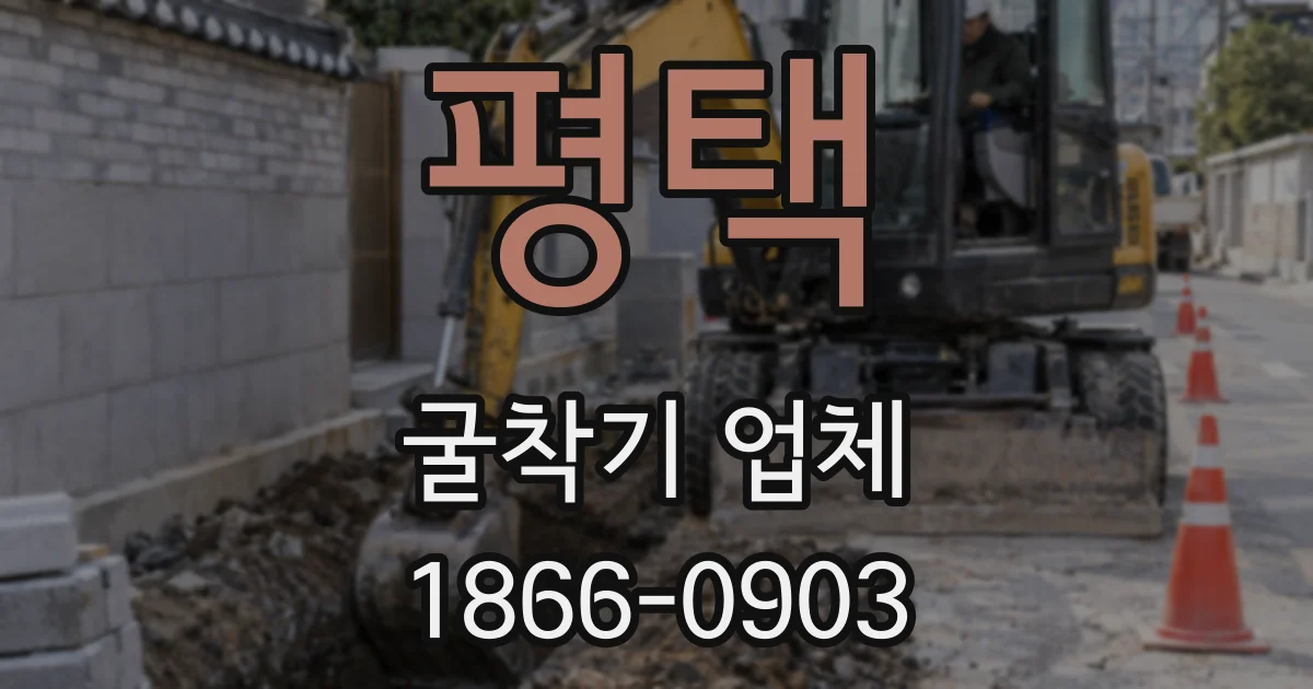 평택 굴착기 업체