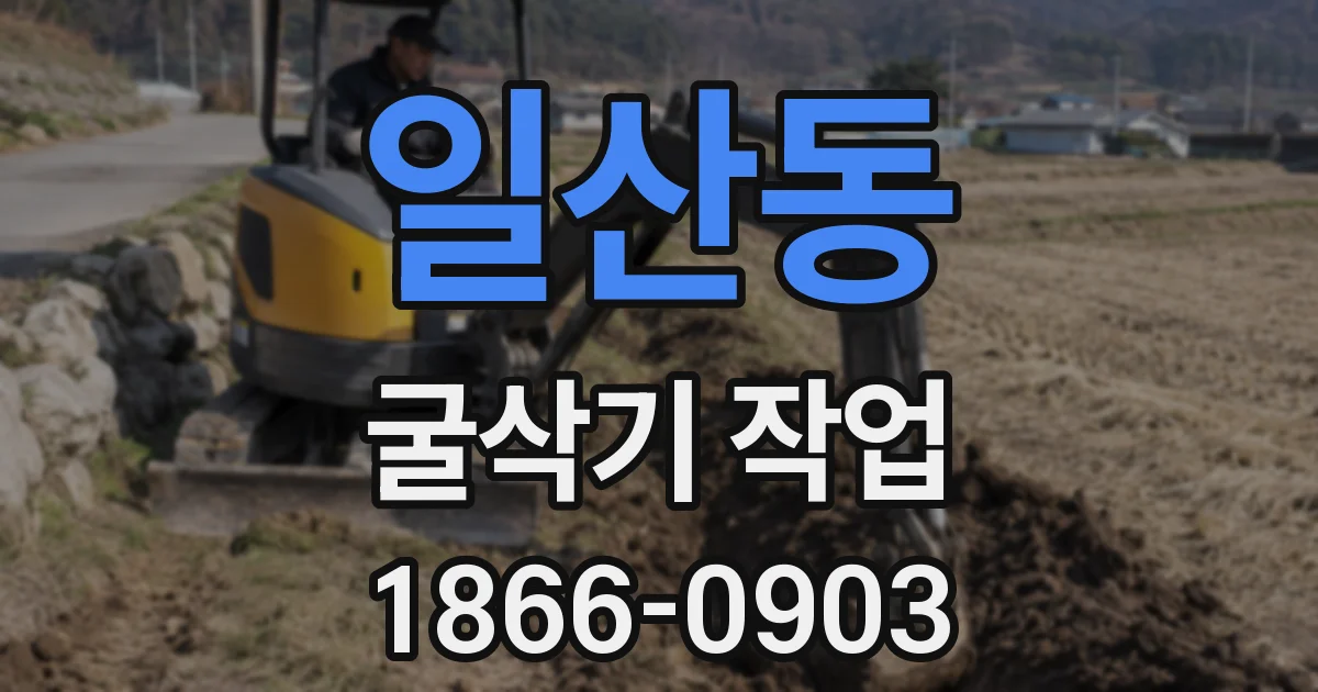 일산동 굴삭기 작업