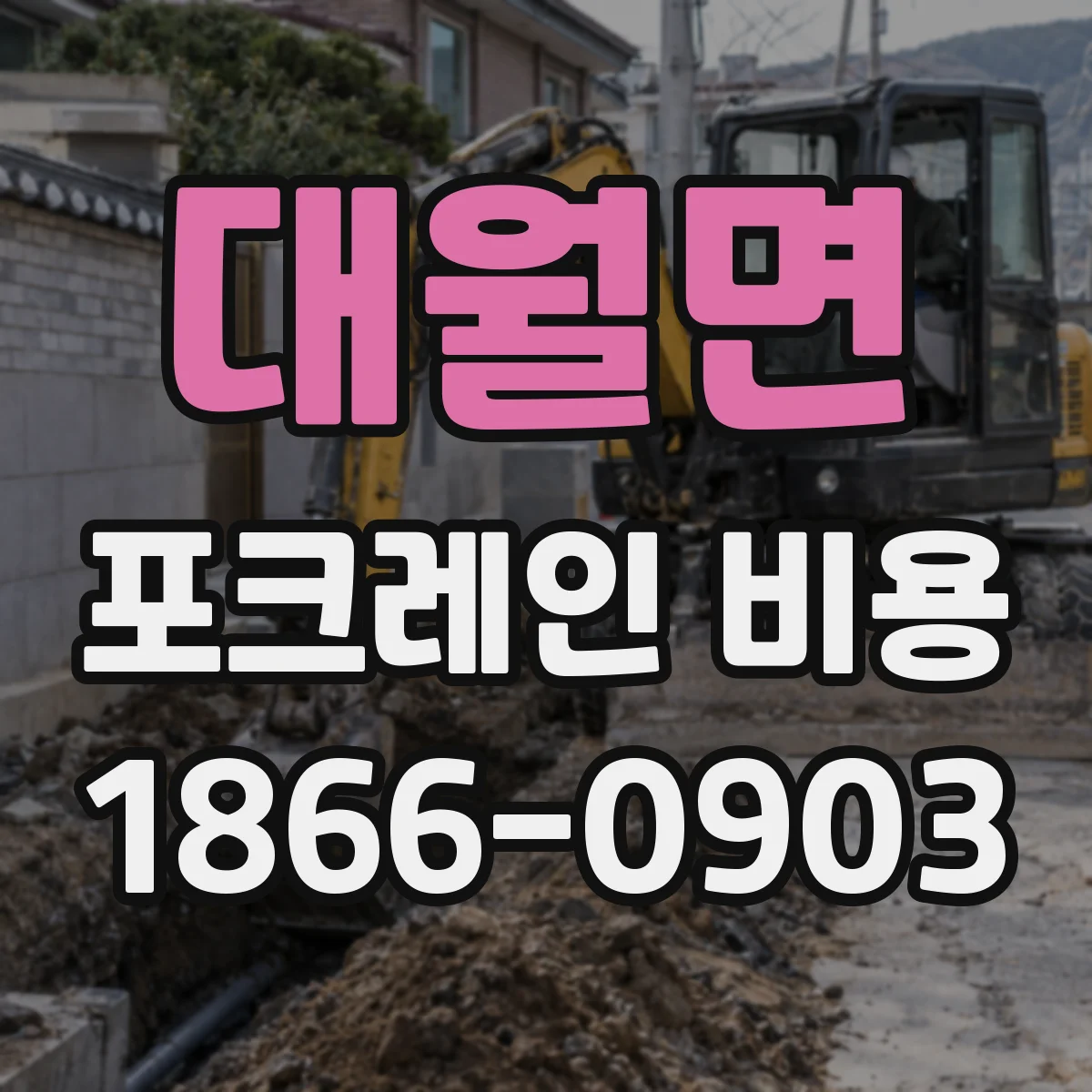 대월면 포크레인 비용