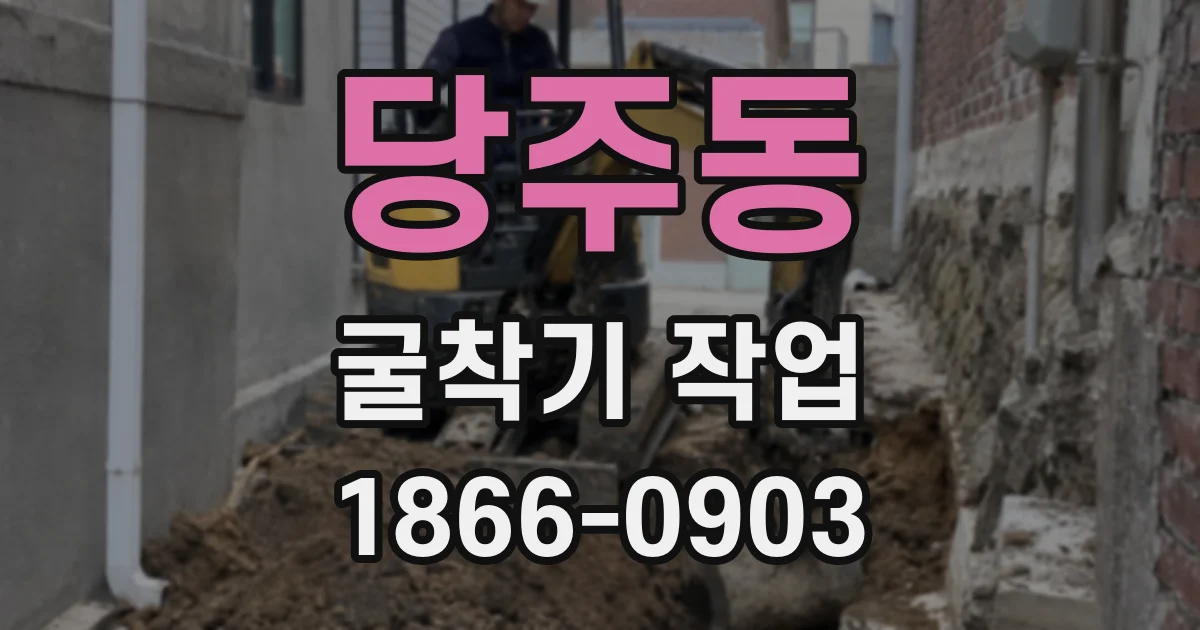 당주동 굴착기 작업