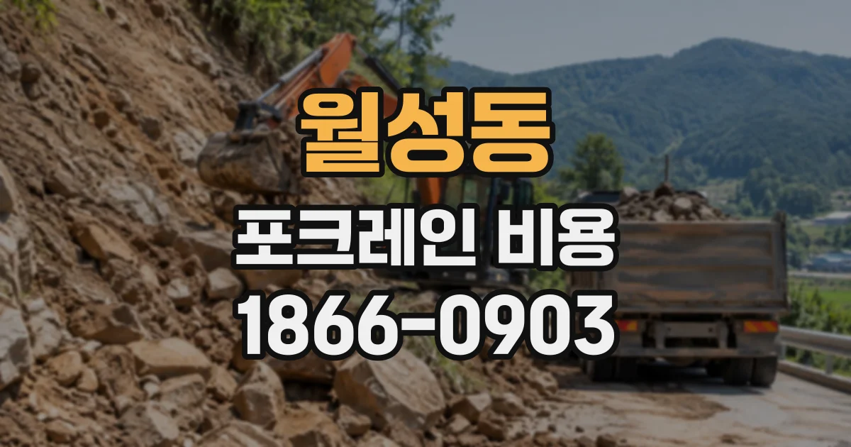 월성동 포크레인비용