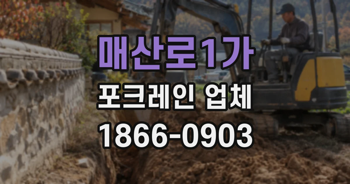 매산로1가 포크레인 업체
