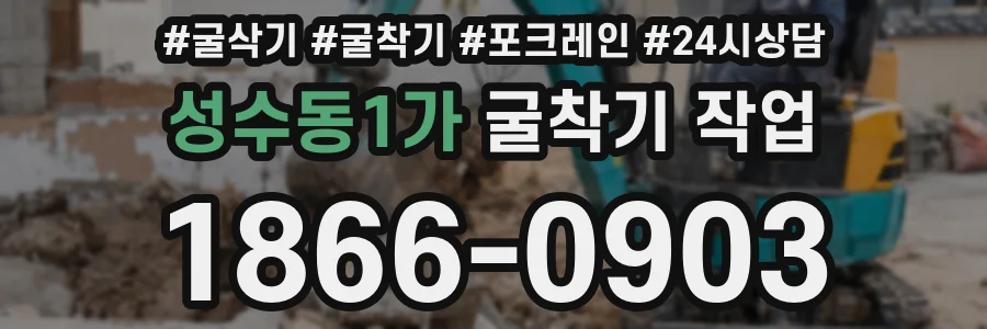 성수동1가 굴착기 작업