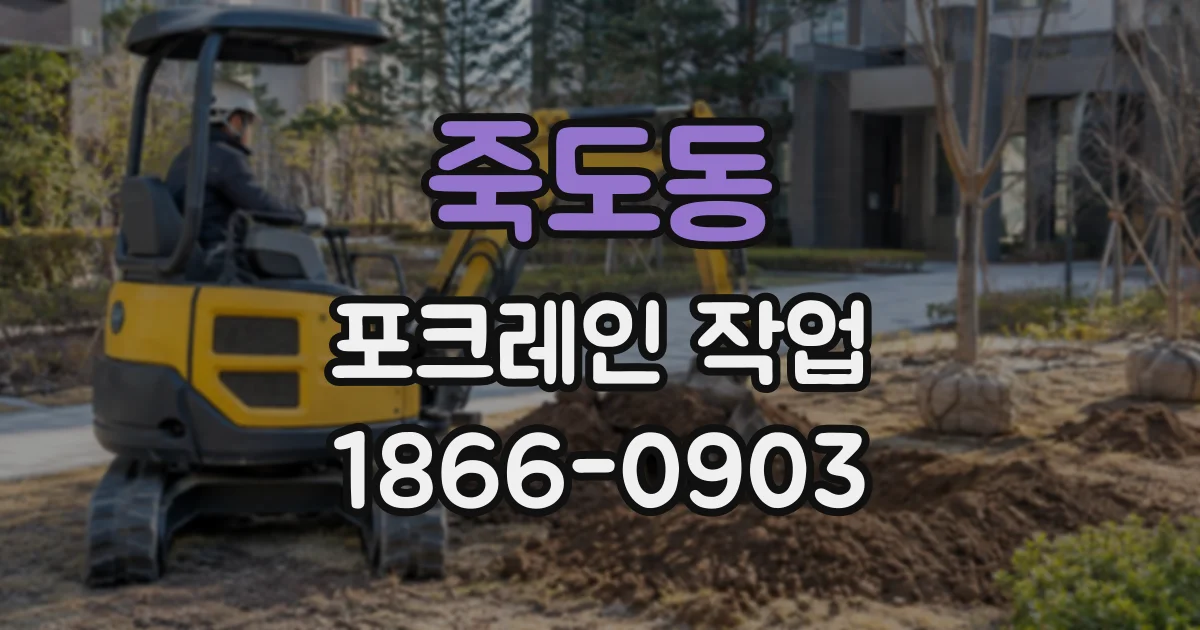 죽도동 포크레인작업