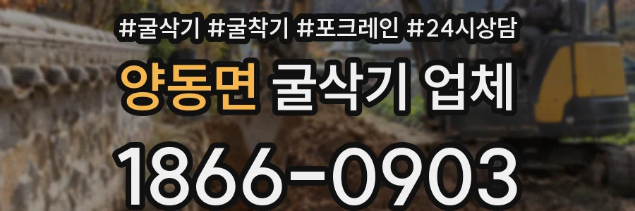 양동면 굴삭기 업체