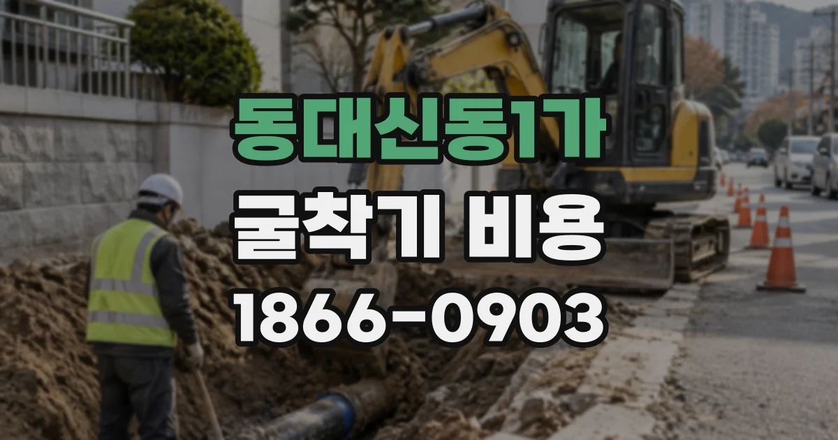 동대신동1가 굴착기비용