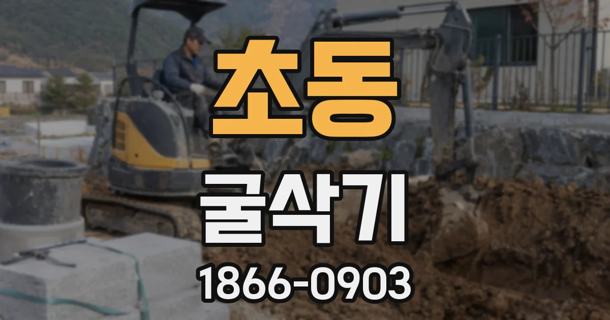 초동 굴삭기