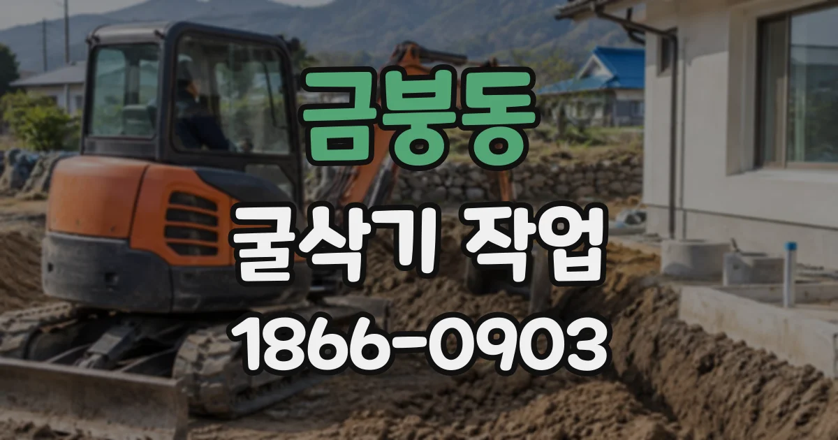 금붕동 굴삭기작업