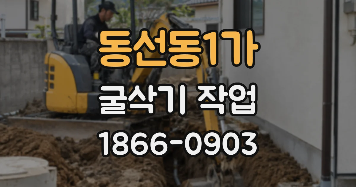동선동1가 굴삭기 작업