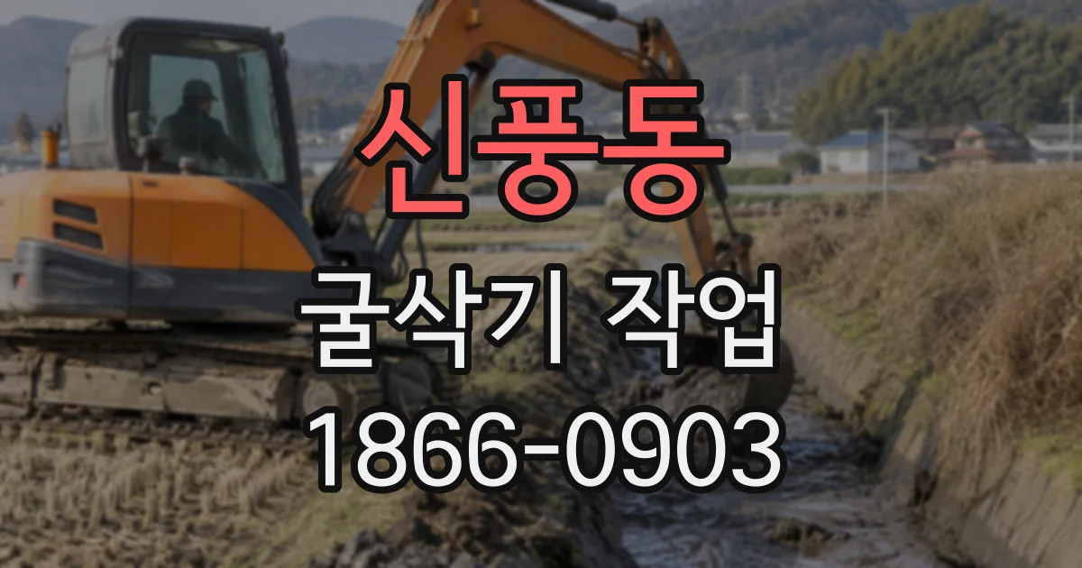 신풍동 굴삭기작업