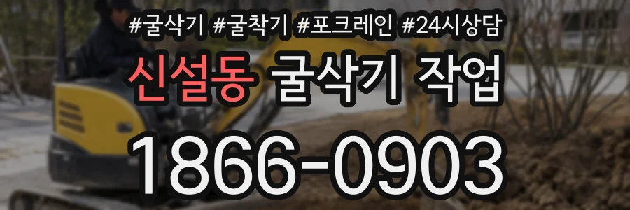 신설동 굴삭기 작업