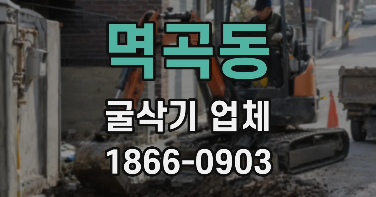 멱곡동 굴삭기 업체