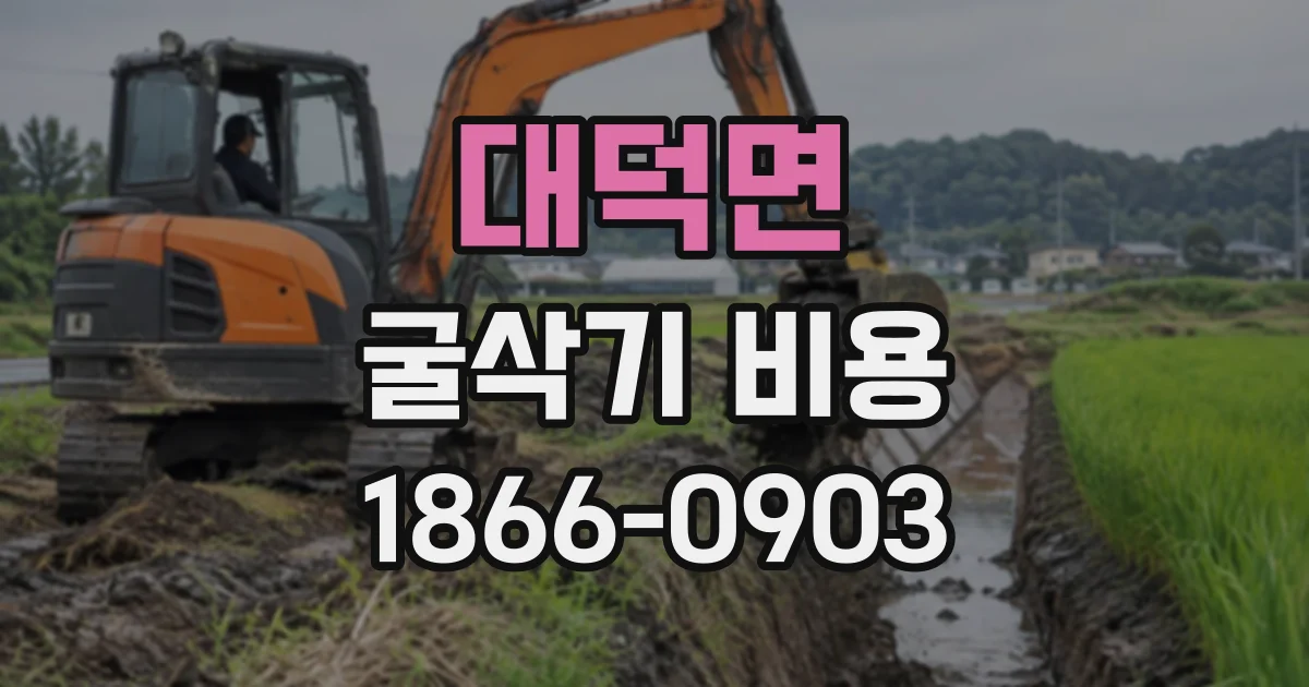 대덕면 굴삭기비용