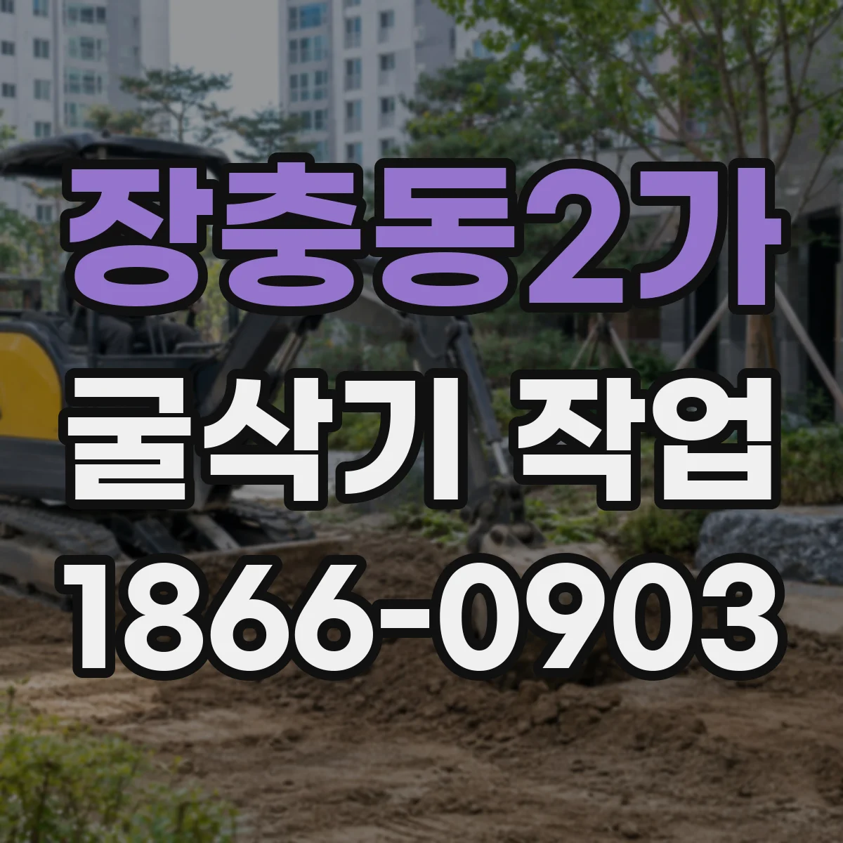 장충동2가 굴삭기 작업