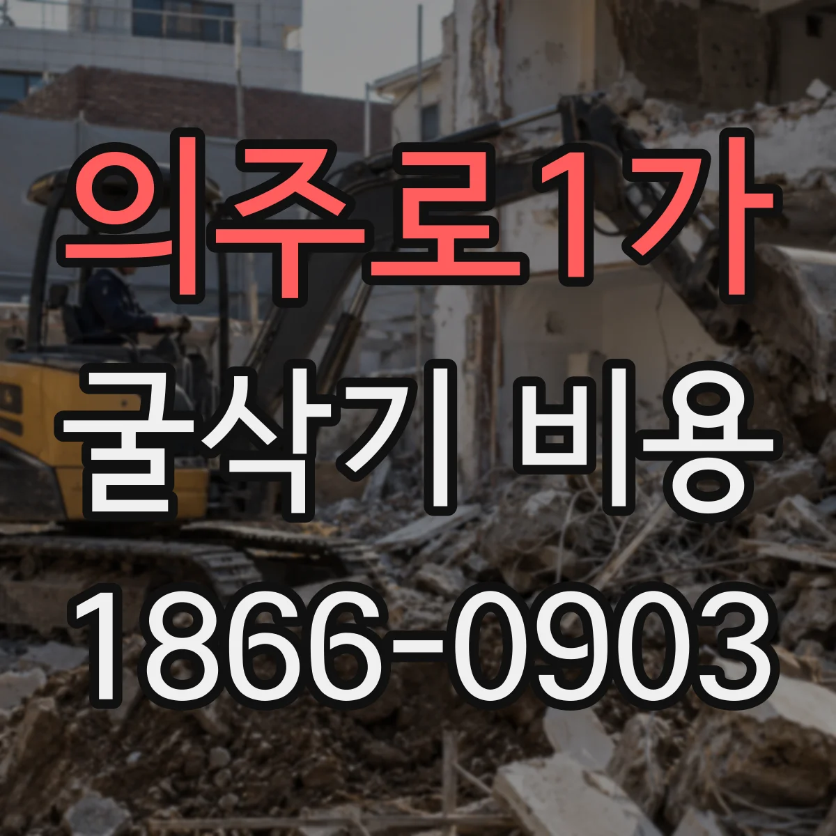 의주로1가 굴삭기 비용