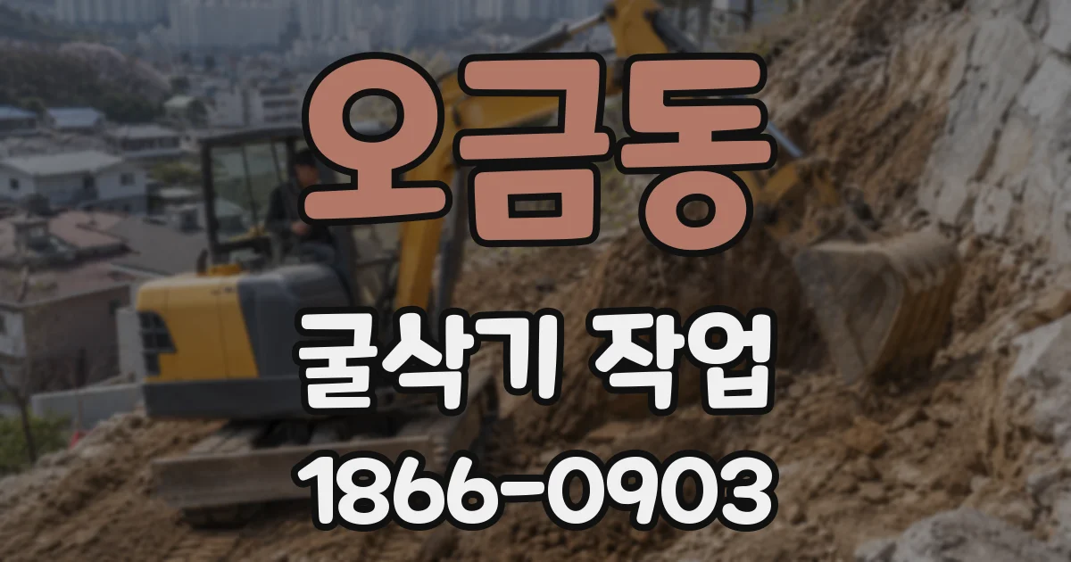 오금동 굴삭기 작업