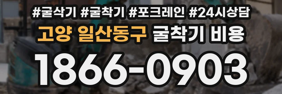 고양 일산동구 굴착기 비용