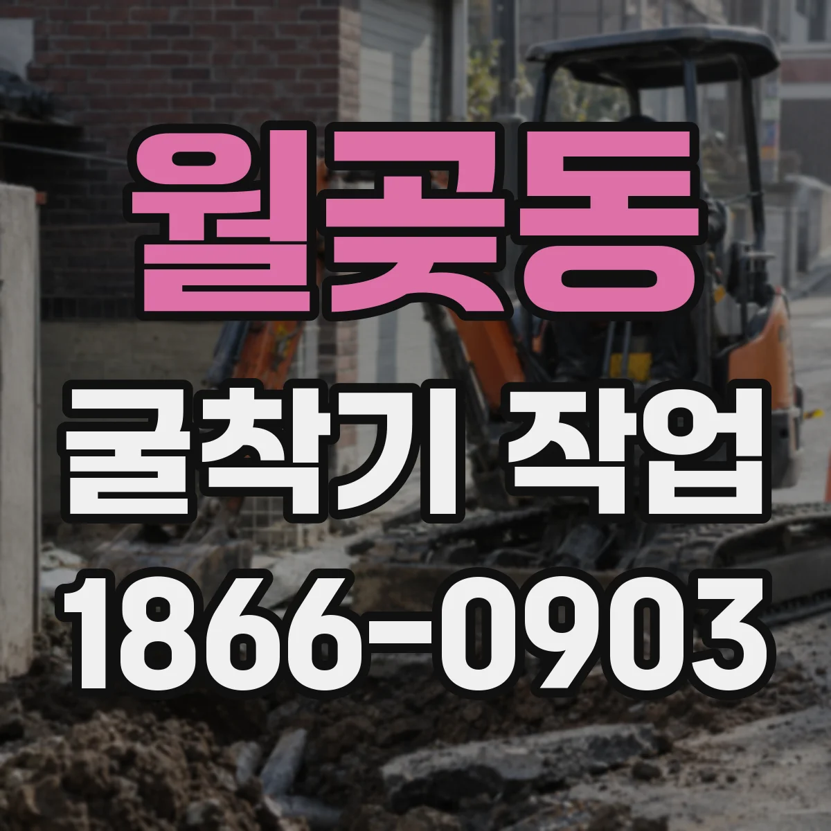 월곶동 굴착기 작업