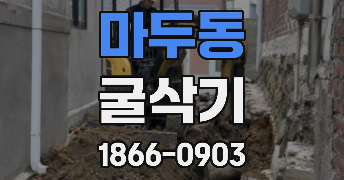 마두동 굴삭기