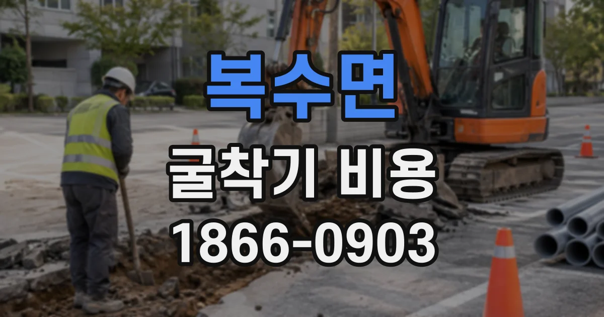 복수면 굴착기비용