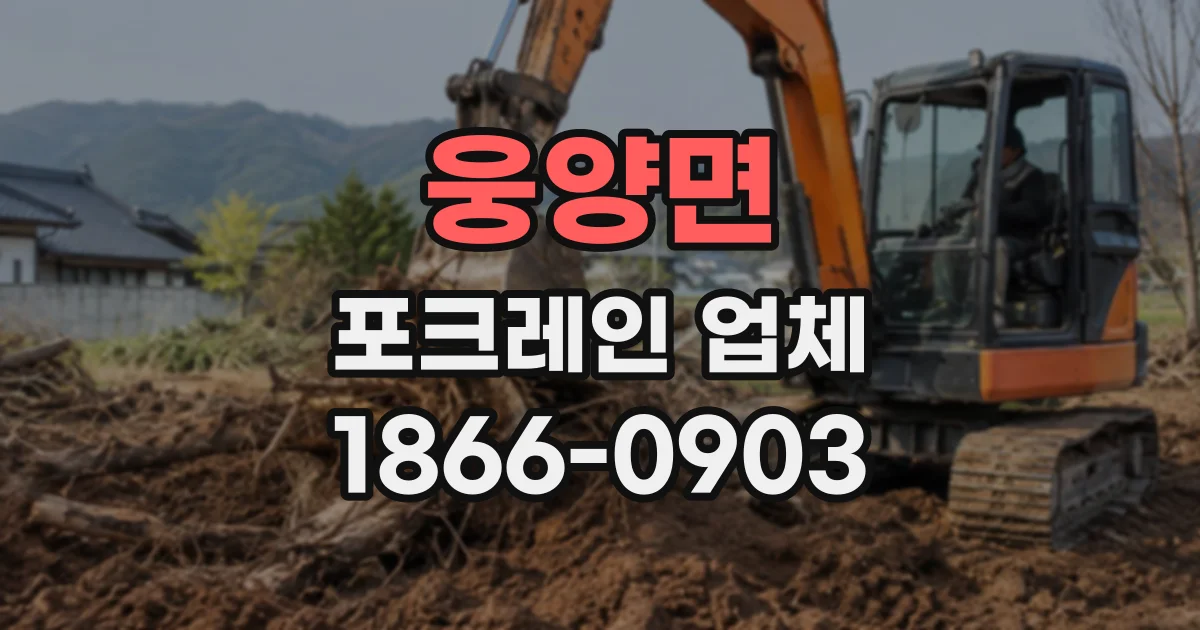 웅양면 포크레인업체