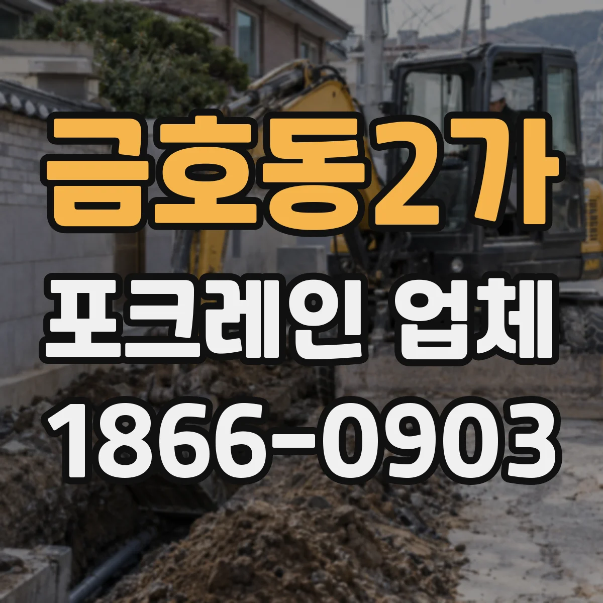 금호동2가 포크레인 업체