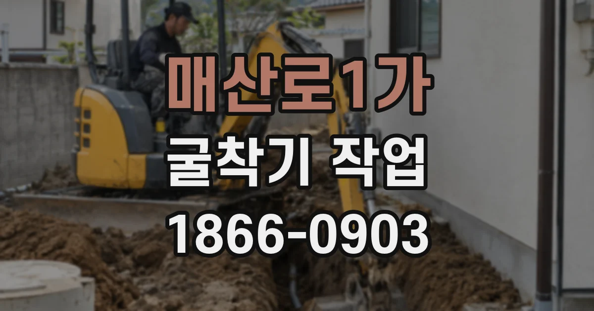 매산로1가 굴착기 작업