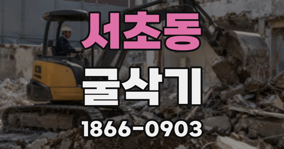 서초동 굴삭기