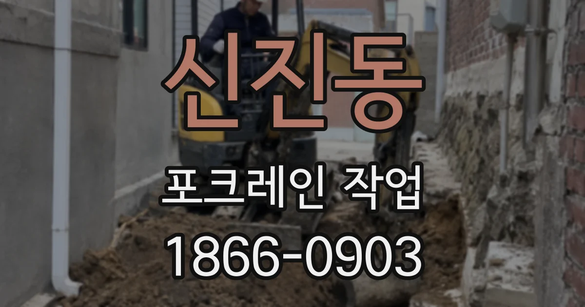 신진동 포크레인 작업