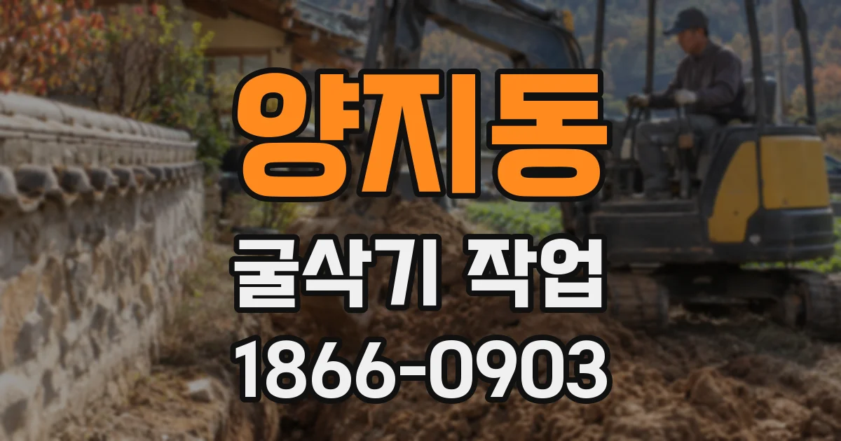 양지동 굴삭기 작업