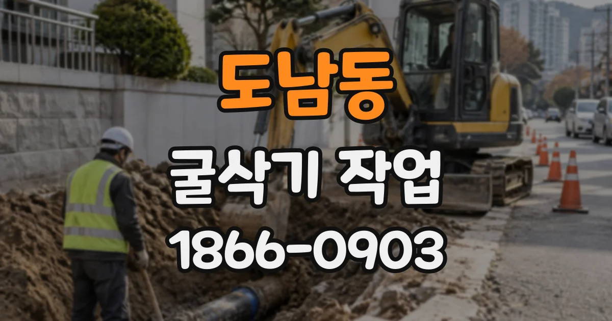도남동 굴삭기작업