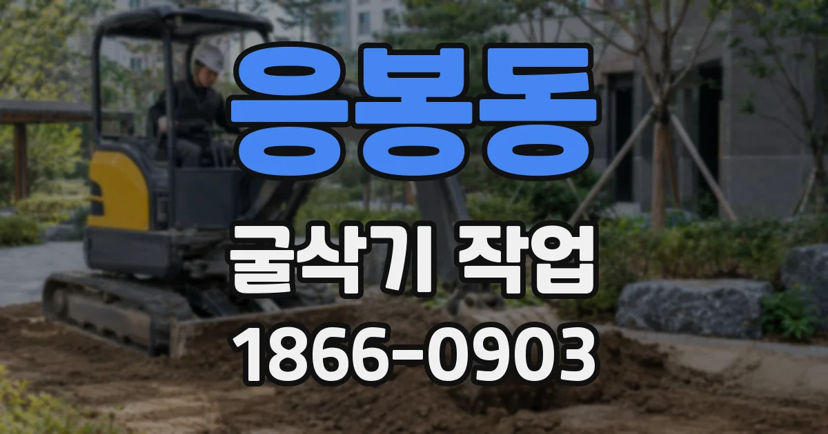 응봉동 굴삭기 작업