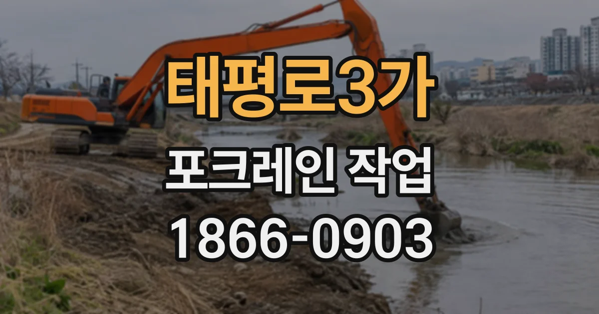태평로3가 포크레인작업