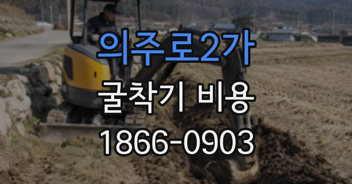 의주로2가 굴착기 비용