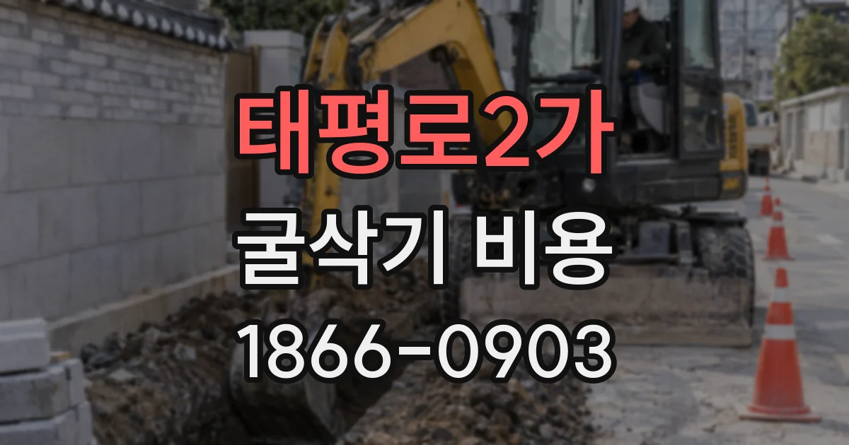 태평로2가 굴삭기 비용