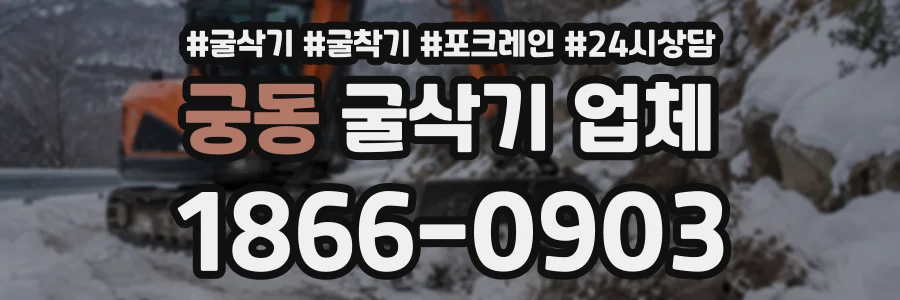 궁동 굴삭기업체 상담 전화 1866-0903