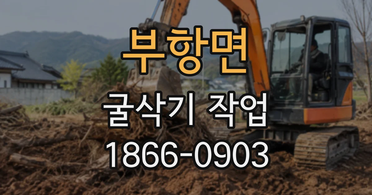 부항면 굴삭기작업