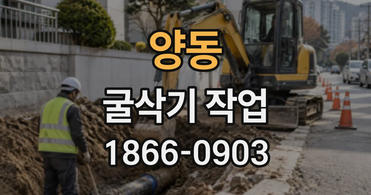 양동 굴삭기작업