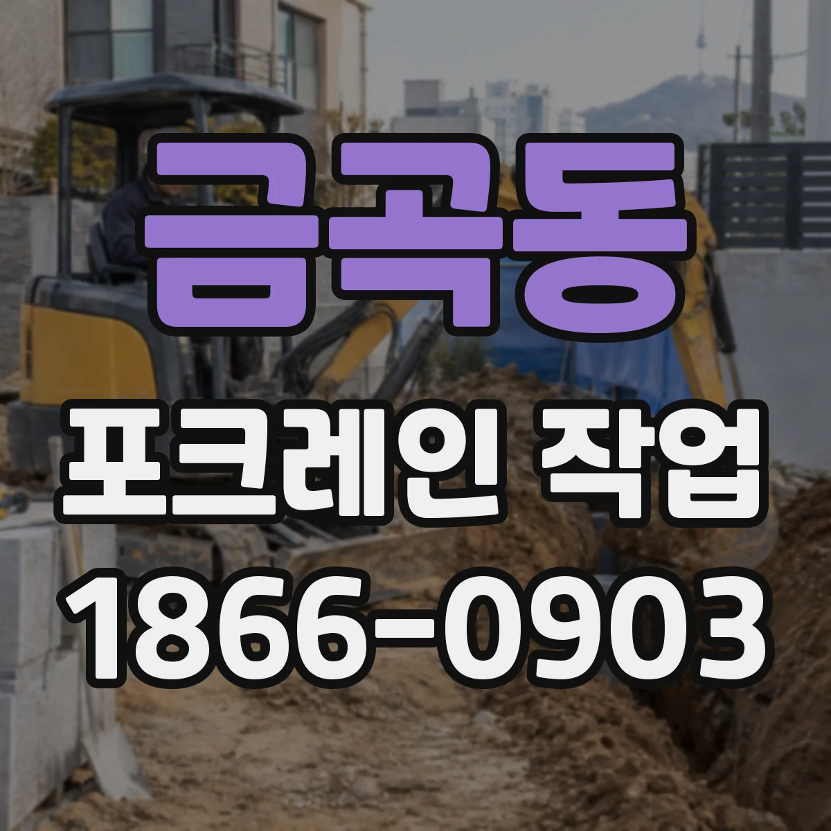 금곡동 포크레인 작업