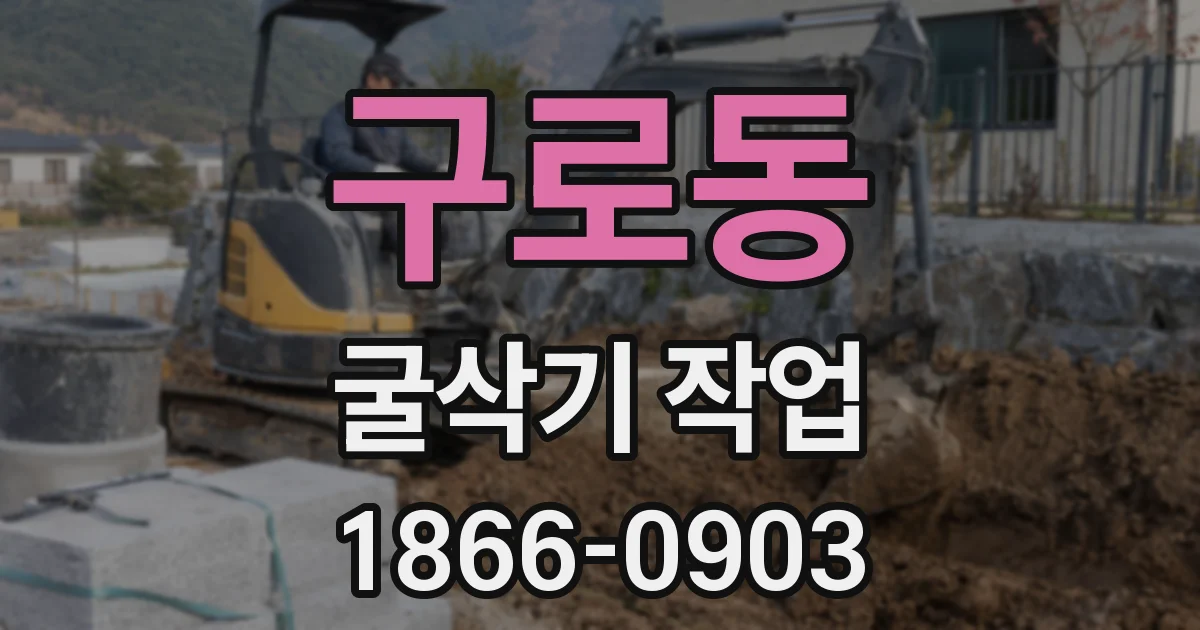 구로동 굴삭기 작업