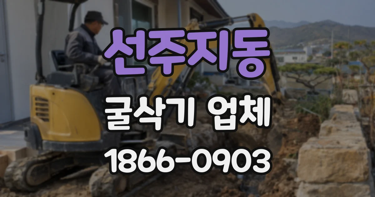 선주지동 굴삭기 업체