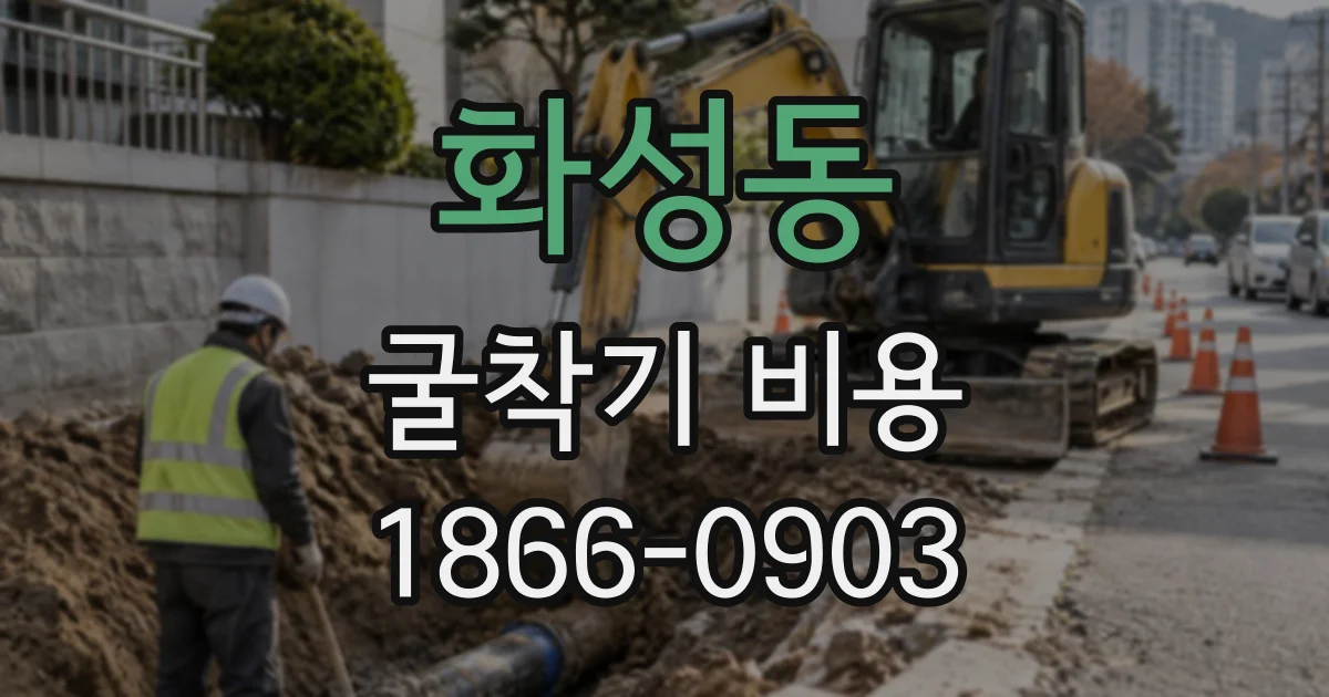화성동 굴착기비용