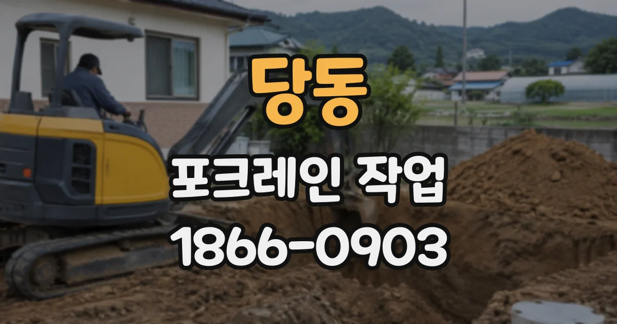 당동 포크레인작업