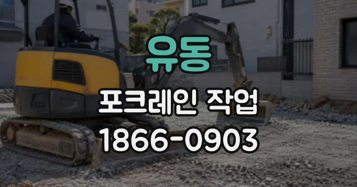 유동 포크레인작업