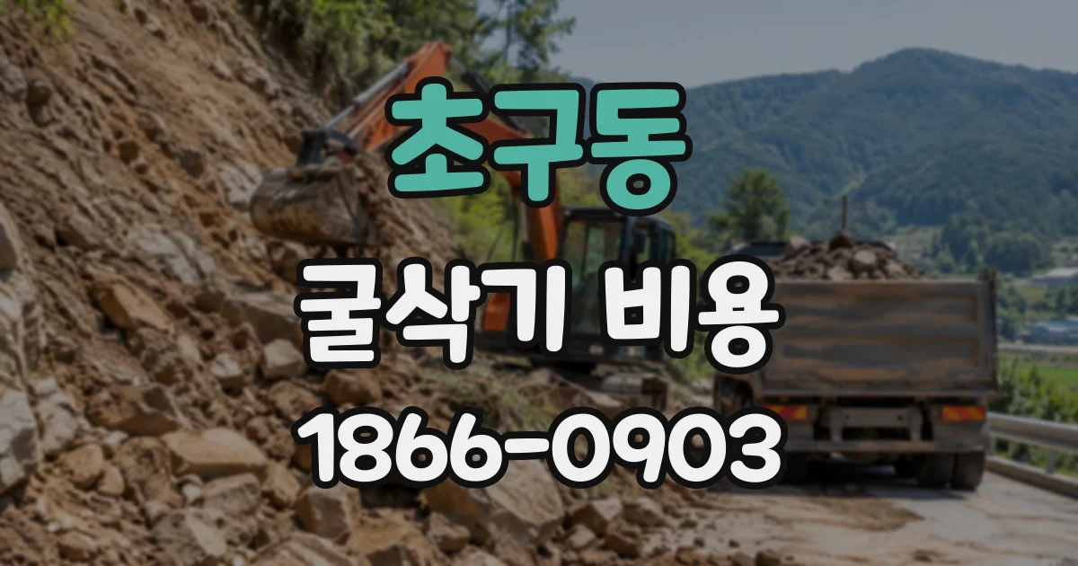 초구동 굴삭기비용